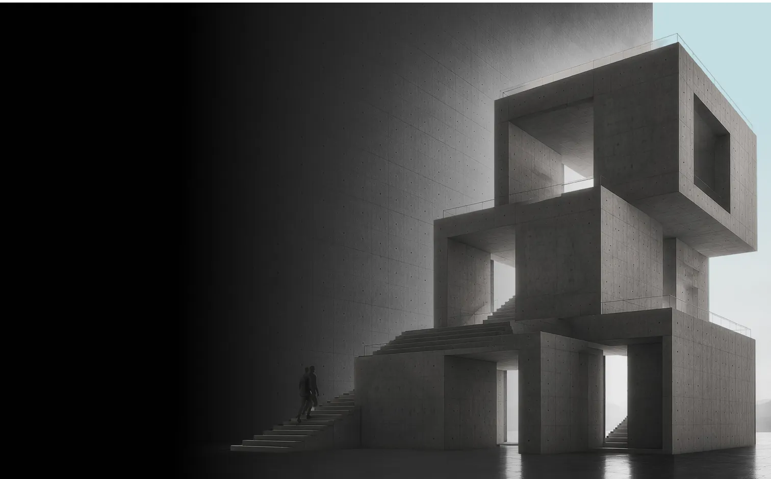 Brutalist concrete architecture